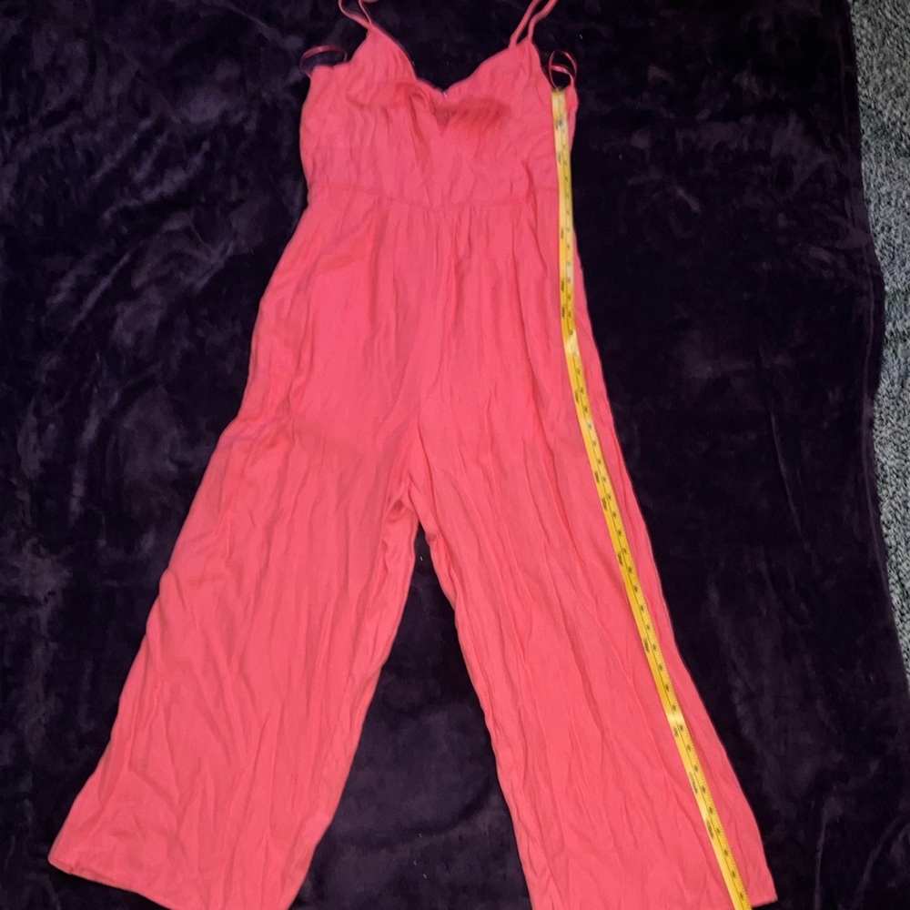 Miami Pink Jumpsuit with Wide-Leg Design